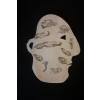 CABEZA BLANCA CON OREJAS PERFIL PLANCHA B Y N  2 BARROS