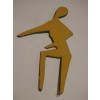 HOMBRE REVERSIBLE BRAZO ETENDIDO  AMARILLO/ MARRON