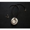 COLGANTE 4 CIRCULAR BLANCO CON RAYA NEGRA