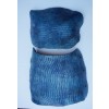 TOP Y FALDA CERÁMICO TEXTURIZADO AZUL COBALTO