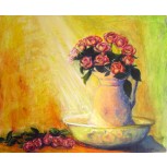 bodegón con rosas