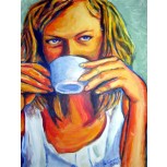 la chica de la taza