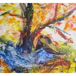 paisaje con árbol y sombra
