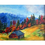 Otoño con cabaña