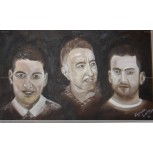 Retrato padre y sus hijos