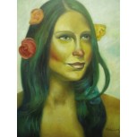 mo&ccedil;a indigena com maquiagem