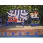 terraza con macetas