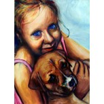 Niña con perro
