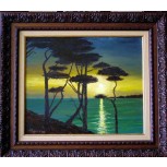 PINOS Y MAR-ATARDECER