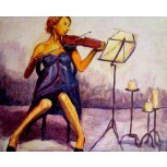 la mujer violinista