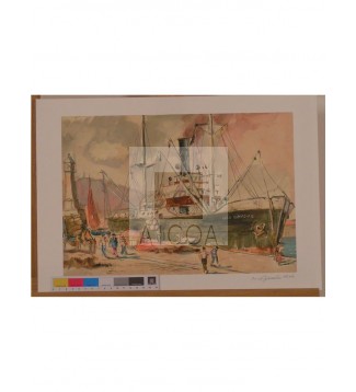PORT, PESCADORS, BARCELONA 1950