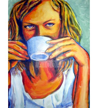 la chica de la taza