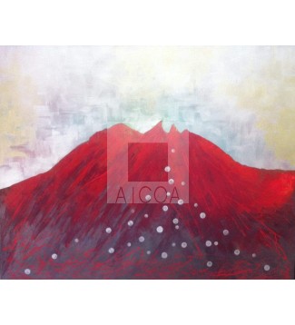 Montaña en rojos