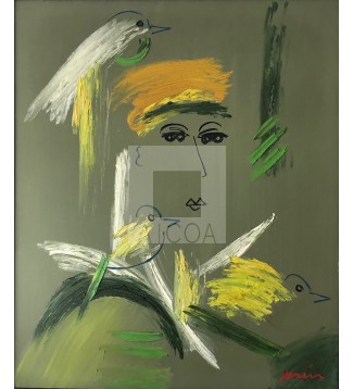 Mujer y Pájaro