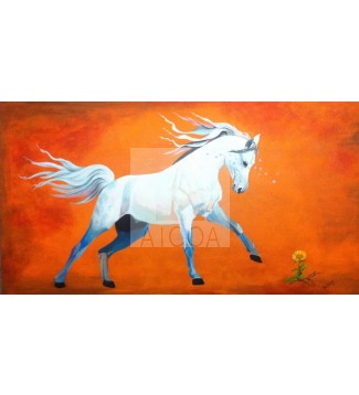 Caballo con flor.
