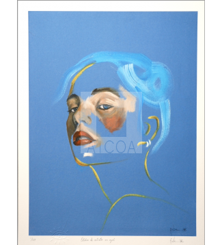 Estudio de retrato en azul