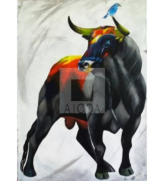 Toro con pájaro II