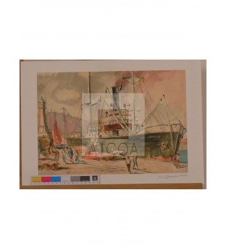 PORT, PESCADORS, BARCELONA 1950