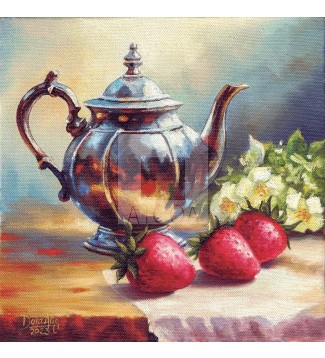 Tetera con fresas 