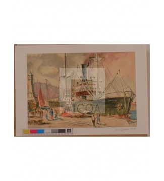 PORT, PESCADORS, BARCELONA 1950