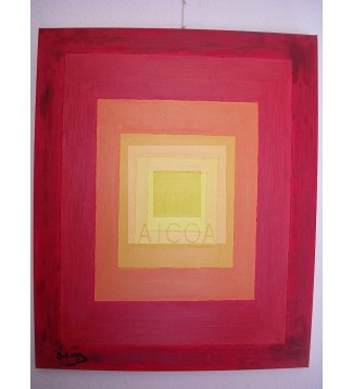 cuadrado amarillo al rojo carmin