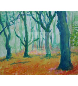 árboles en la niebla