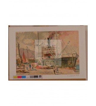 PORT, PESCADORS, BARCELONA 1950