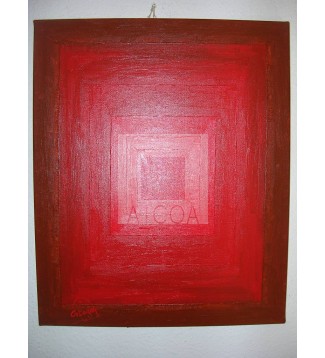 Cuadrado rojo al ocre rojizo