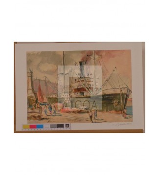 PORT, PESCADORS, BARCELONA 1950