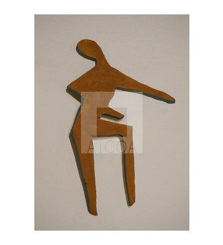 HOMBRE REVERSIBLE BRAZO ETENDIDO  AMARILLO/ MARRON