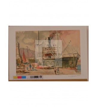PORT, PESCADORS, BARCELONA 1950
