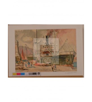 PORT, PESCADORS, BARCELONA 1950