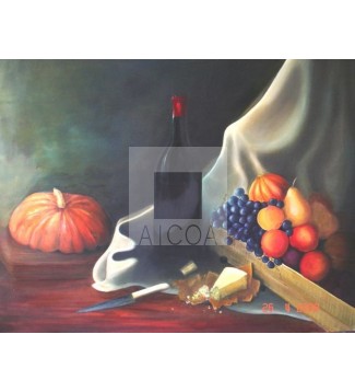 vino y frutas