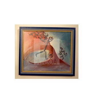 ÁNGEL CON ALA ROTA - PINTURA OLEO