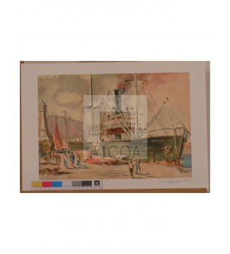 PORT, PESCADORS, BARCELONA 1950