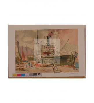 PORT, PESCADORS, BARCELONA 1950
