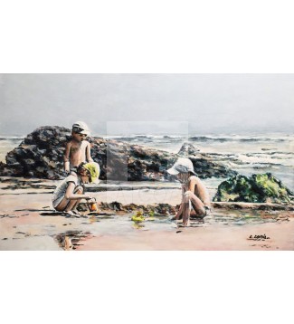 Jugando en la playa