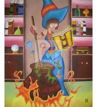 Bruja con caldero