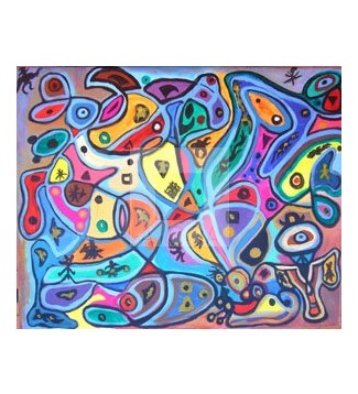 Transformacion de sueños lúdicos,  89x72, acrilico, año 2007