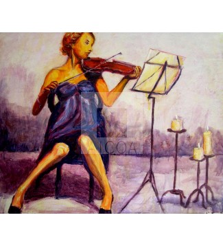 la mujer violinista