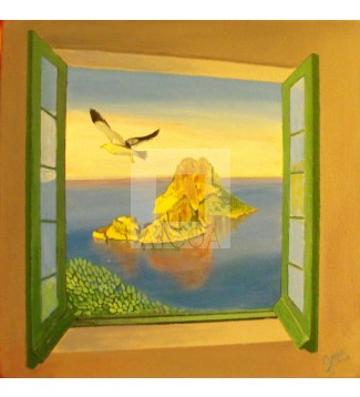 El Vedrá,desde una ventana imaginaria
