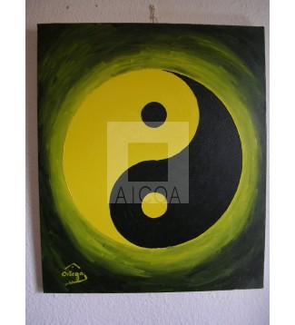 Yin Yang - amarillo negro