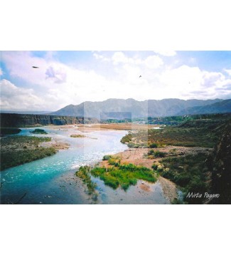 Río Mendoza en la zona de Luján de Cuyo
