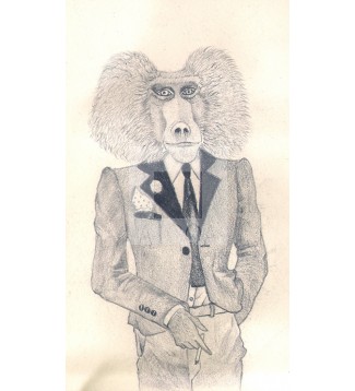 Estudio boceto para Wilbur el babuino