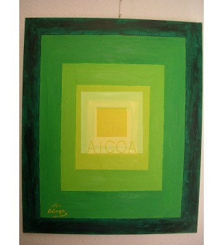 cuadrado amarillo al verde esmeralda