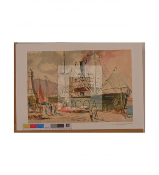 PORT, PESCADORS, BARCELONA 1950