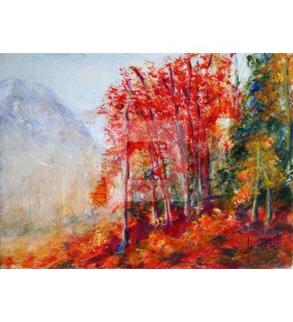 Abedules en otoño