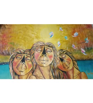 Familia en el río 