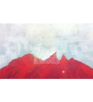 Montaña en rojos