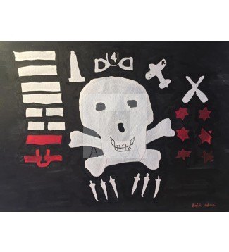 Jolly Roger flag from HMS Seraph
